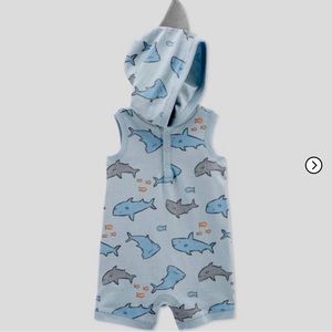 Carter's Just One You® Baby Boys' Fish Hooded Romper in Blue (SOLD OUT ONLINE)